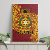 Personalised Tonga Vava'u High School Canvas Wall Art Since 1985 Special Kupesi Pattern LT9 - Polynesian Pride