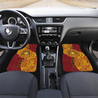Personalised Tonga Vava'u High School Car Mats Since 1985 Special Kupesi Pattern LT9 Set 2pcs - Front Red - Polynesian Pride