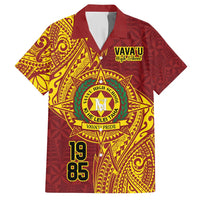 Personalised Tonga Vava'u High School Hawaiian Shirt Since 1985 Special Kupesi Pattern LT9 Red - Polynesian Pride