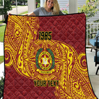 Personalised Tonga Vava'u High School Quilt Since 1985 Special Kupesi Pattern LT9 Red - Polynesian Pride