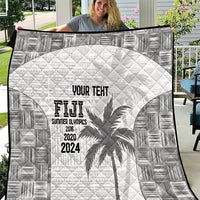 Custom Fiji Rugby Quilt History Champions World Cup 7s - White