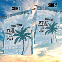 Custom Fiji Rugby Garden Flag History Champions World Cup 7s - Bllue