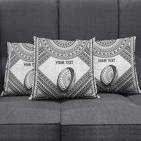 Custom Rugby Fiji National Heritage Pillow Cover White Traditional Masi Inspired