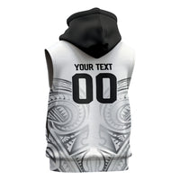 Custom Rugby New Zealand Black Fern Sleeveless Zip Hoodie Niho Taniwha Inspired