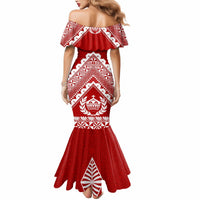 Custom Tonga Rugby Mermaid Dress Proud Tongan Ngatu Kupesi World Cup 2023 No1 LT9 - Polynesian Pride