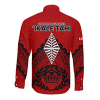 Tonga Rugby Long Sleeve Button Shirt Proud Tongan Ngatu Kupesi World Cup 2023 No2 LT9 - Polynesian Pride