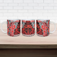 Aotearoa Iwi Ngapuhi Ceramic Mug Maori Wharenui House Tribal Pattern LT9 - Polynesian Pride