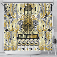 Aotearoa Iwi Ngati Whatua Shower Curtain Maori Wharenui House Tribal Pattern LT9 - Polynesian Pride