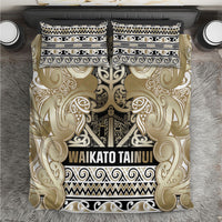 Aotearoa Iwi Waikato Tainui Bedding Set Maori Wharenui House Tribal Pattern LT9 Light Gold - Polynesian Pride