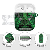 Aotearoa Iwi Ngati Maniapoto AirPods Case Maori Wharenui House Tribal Pattern LT9 - Polynesian Pride