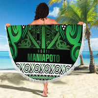 Aotearoa Iwi Ngati Maniapoto Beach Blanket Maori Wharenui House Tribal Pattern LT9 - Polynesian Pride