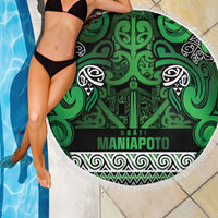 Aotearoa Iwi Ngati Maniapoto Beach Blanket Maori Wharenui House Tribal Pattern LT9 - Polynesian Pride