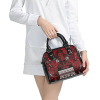 Aotearoa Iwi Te Arawa Shoulder Handbag Maori Wharenui House Tribal Pattern LT9 - Polynesian Pride