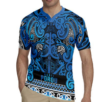 Aotearoa Iwi Ngati Porou Rugby Jersey Maori Wharenui House Tribal Pattern LT9 - Polynesian Pride