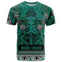 Aotearoa Iwi Ngai Tahu T Shirt Maori Wharenui House Tribal Pattern LT9 Turquoise - Polynesian Pride
