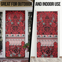 Aotearoa Iwi Ngati Kahungunu Door Cover Maori Wharenui House Tribal Pattern LT9 - Polynesian Pride