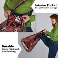 Aotearoa Iwi Tuhoe Grocery Bag Maori Wharenui House Tribal Pattern LT9 - Polynesian Pride