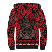 Aotearoa Iwi Ngati Awa Sherpa Hoodie Maori Wharenui House Tribal Pattern LT9 - Polynesian Pride