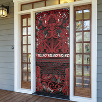 Aotearoa Iwi Ngati Toa Door Cover Maori Wharenui House Tribal Pattern LT9 - Polynesian Pride