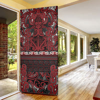 Aotearoa Iwi Ngati Toa Door Cover Maori Wharenui House Tribal Pattern LT9 - Polynesian Pride