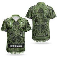 Aotearoa Iwi Ngāti Tama ki Taranaki Trust Couples Matching Short Sleeve Bodycon Dress and Hawaiian Shirt Maori Wharenui House Tribal Pattern LT9 - Polynesian Pride
