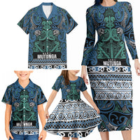 Aotearoa Iwi Ngati Mutunga Family Matching Long Sleeve Bodycon Dress and Hawaiian Shirt Maori Wharenui House Tribal Pattern LT9 - Polynesian Pride