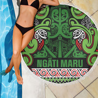 Aotearoa Iwi Ngati Maru Hauraki Beach Blanket Maori Wharenui House Tribal Pattern LT9 - Polynesian Pride