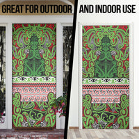 Aotearoa Iwi Ngati Maru Hauraki Door Cover Maori Wharenui House Tribal Pattern LT9 - Polynesian Pride