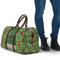 Aotearoa Iwi Ngati Maru Hauraki Travel Bag Maori Wharenui House Tribal Pattern LT9 - Polynesian Pride