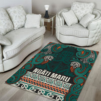 Aotearoa Iwi Ngāti Maru Taranaki Area Rug Maori Wharenui House Tribal Pattern LT9 - Polynesian Pride
