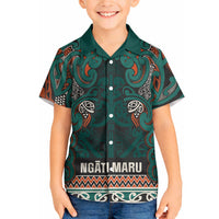 Aotearoa Iwi Ngāti Maru Taranaki Hawaiian Shirt Maori Wharenui House Tribal Pattern LT9 - Polynesian Pride