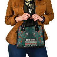 Aotearoa Iwi Ngāti Maru Taranaki Shoulder Handbag Maori Wharenui House Tribal Pattern LT9 - Polynesian Pride