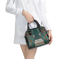 Aotearoa Iwi Ngāti Maru Taranaki Shoulder Handbag Maori Wharenui House Tribal Pattern LT9 - Polynesian Pride