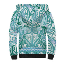 Aotearoa Iwi Ngati Paoa Sherpa Hoodie Maori Wharenui House Tribal Pattern LT9 - Polynesian Pride