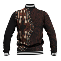 Africa Dashiki Baseball Jacket African Tribal Art Mixed Polynesian Tattoo Red Color Unique LT9 - Polynesian Pride