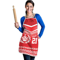 Custom Mate Ma'a Tonga Heritage Apron Pacific Tribal Rugby Red Edition LT9 - Polynesian Pride