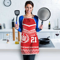 Custom Mate Ma'a Tonga Heritage Apron Pacific Tribal Rugby Red Edition LT9 - Polynesian Pride