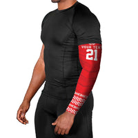 Custom Mate Ma'a Tonga Heritage Arm Sleeves Pacific Tribal Rugby Red Edition LT9 - Polynesian Pride