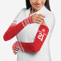 Custom Mate Ma'a Tonga Heritage Arm Sleeves Pacific Tribal Rugby Red Edition LT9 - Polynesian Pride