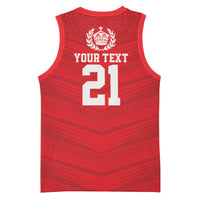 Custom Mate Ma'a Tonga Heritage Basketball Jersey Pacific Tribal Rugby Red Edition LT9 - Polynesian Pride