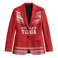 Custom Mate Ma'a Tonga Heritage Blazer Pacific Tribal Rugby Red Edition - Polynesian Pride