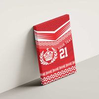Custom Mate Ma'a Tonga Heritage Canvas Wall Art Pacific Tribal Rugby Red Edition LT9 - Polynesian Pride