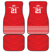 Custom Mate Ma'a Tonga Heritage Car Mats Pacific Tribal Rugby Red Edition LT9 - Polynesian Pride