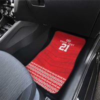 Custom Mate Ma'a Tonga Heritage Car Mats Pacific Tribal Rugby Red Edition LT9 - Polynesian Pride
