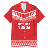 Custom Mate Ma'a Tonga Heritage Family Matching Mermaid Dress and Hawaiian Shirt Pacific Tribal Rugby Red Edition - Polynesian Pride
