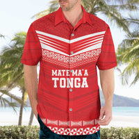 Custom Mate Ma'a Tonga Heritage Hawaiian Shirt Pacific Tribal Rugby Red Edition LT9 - Polynesian Pride