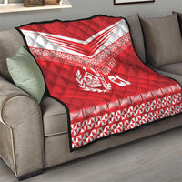 Custom Mate Ma'a Tonga Heritage Quilt Pacific Tribal Rugby Red Edition - Polynesian Pride