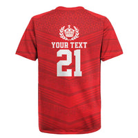 Custom Mate Ma'a Tonga Heritage Rugby Jersey Pacific Tribal Rugby Red Edition LT9 - Polynesian Pride