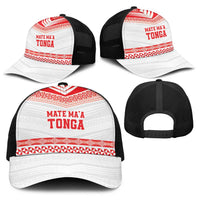 Mate Ma'a Tonga Heritage Baseball Net Cap Pacific Tribal Rugby White Edition LT9 - Polynesian Pride