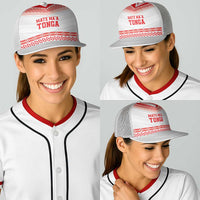 Mate Ma'a Tonga Heritage Baseball Net Cap Pacific Tribal Rugby White Edition LT9 - Polynesian Pride
